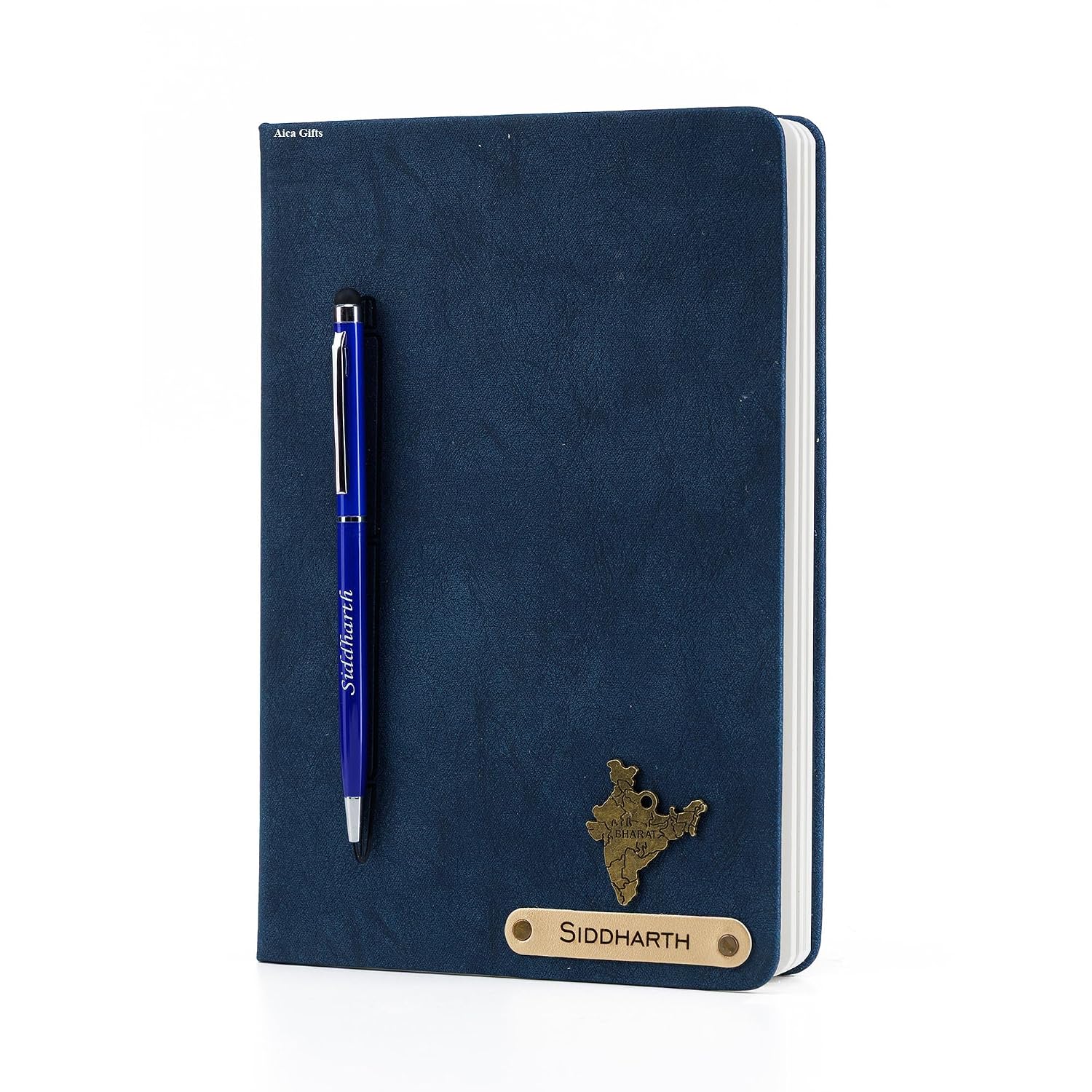 Personalized Magnetic Pen Stick Diary -A5 Size 180 Pages  (Black)