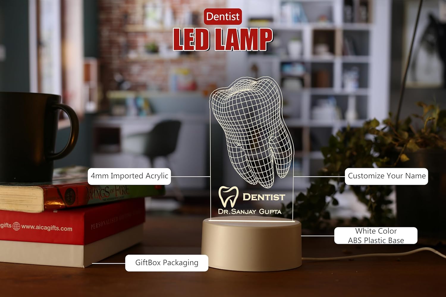 Personalized Doctor LED Table Lamp