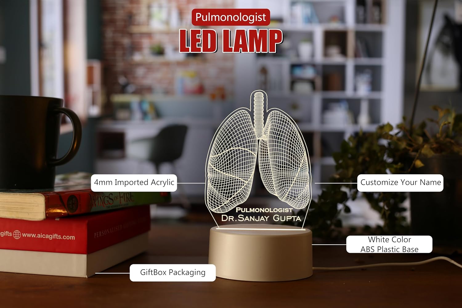 Personalized Doctor LED Table Lamp