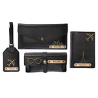 AICA Personalised Name & Charm Womens Leather Gift Set | Gifts for Women (Dark Brown)