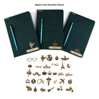 Personalized Magnetic Pen Stick Diary -A5 Size 180 Pages  (Black)
