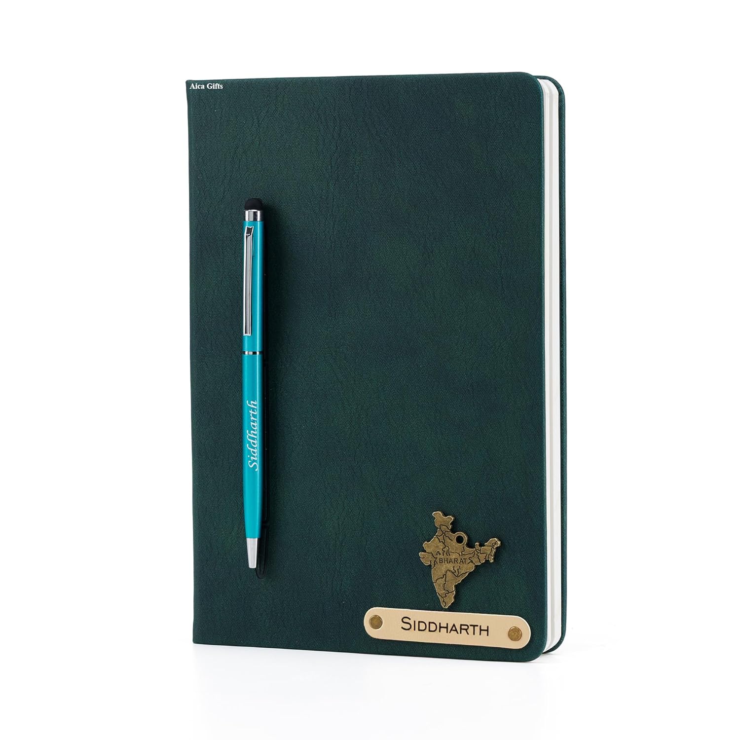 Personalized Magnetic Pen Stick Diary -A5 Size 180 Pages  (Black)