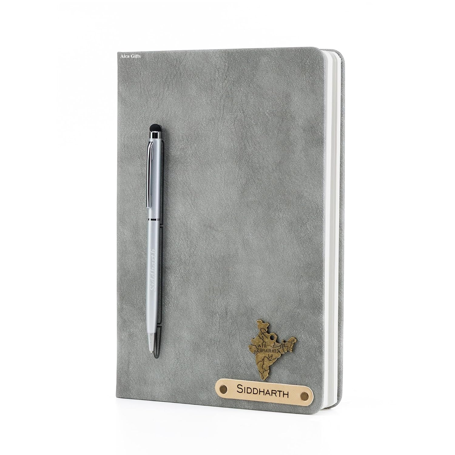 Personalized Magnetic Pen Stick Diary -A5 Size 180 Pages  (Black)