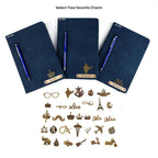 Personalized Magnetic Pen Stick Diary -A5 Size 180 Pages  (Black)