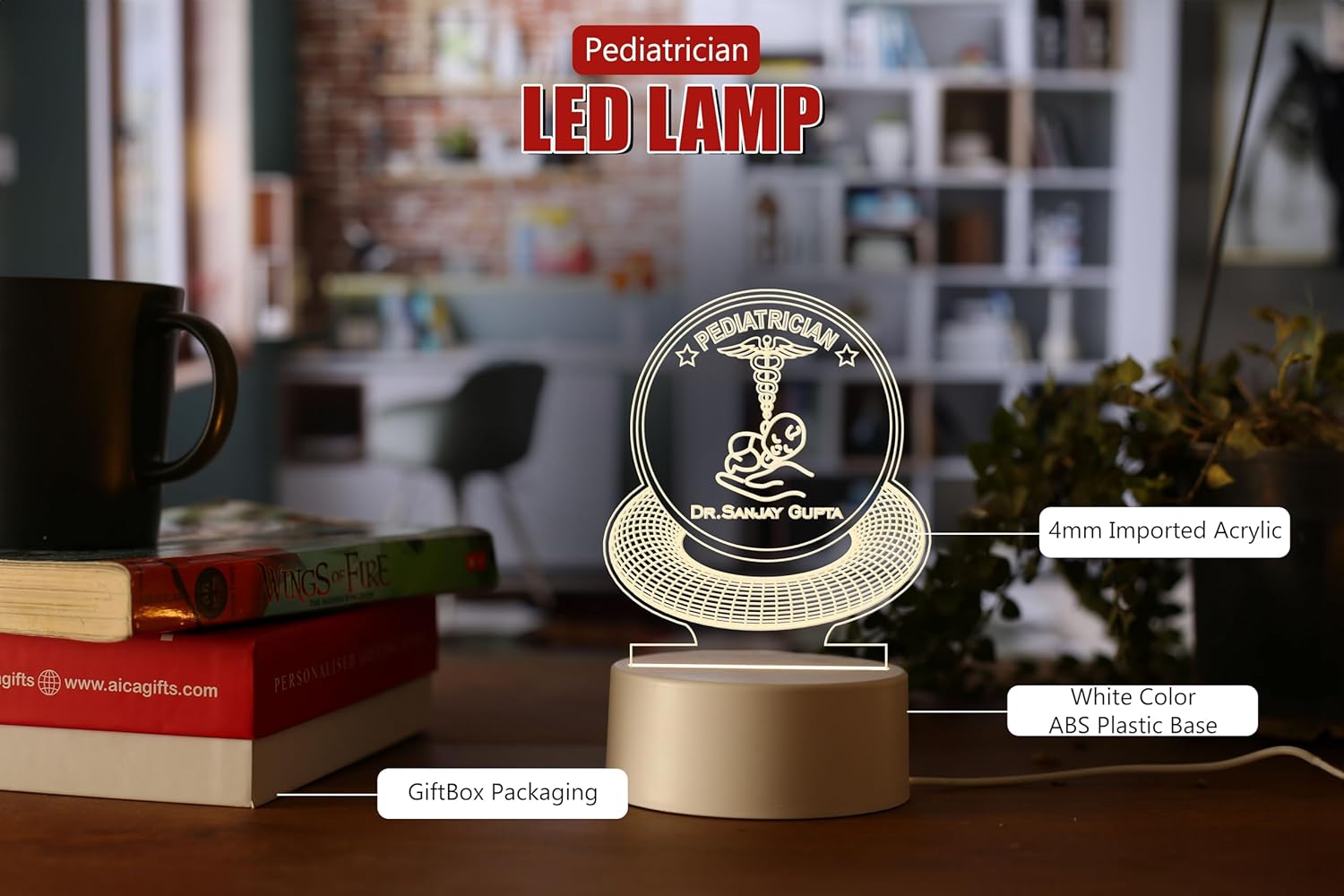 Personalized Doctor LED Table Lamp