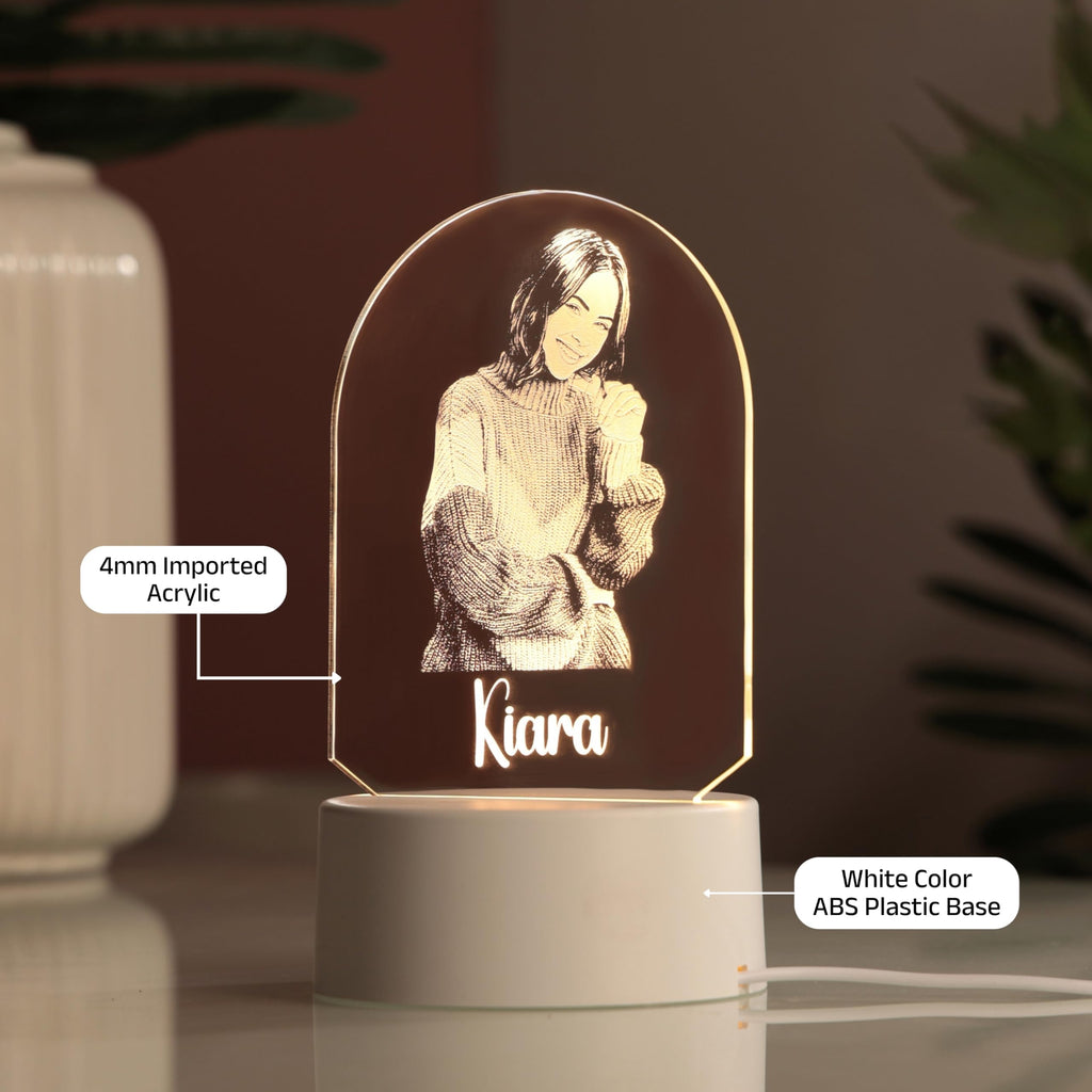 AICA Personalized Photo LED Lamp with Customised Name | Anniversary Birthday Marriage Wedding Gifts for Woman Girlfriend Girls Wife