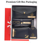 AICA Personalised Name & Charm Womens Leather Gift Set | Gifts for Women (Dark Brown)