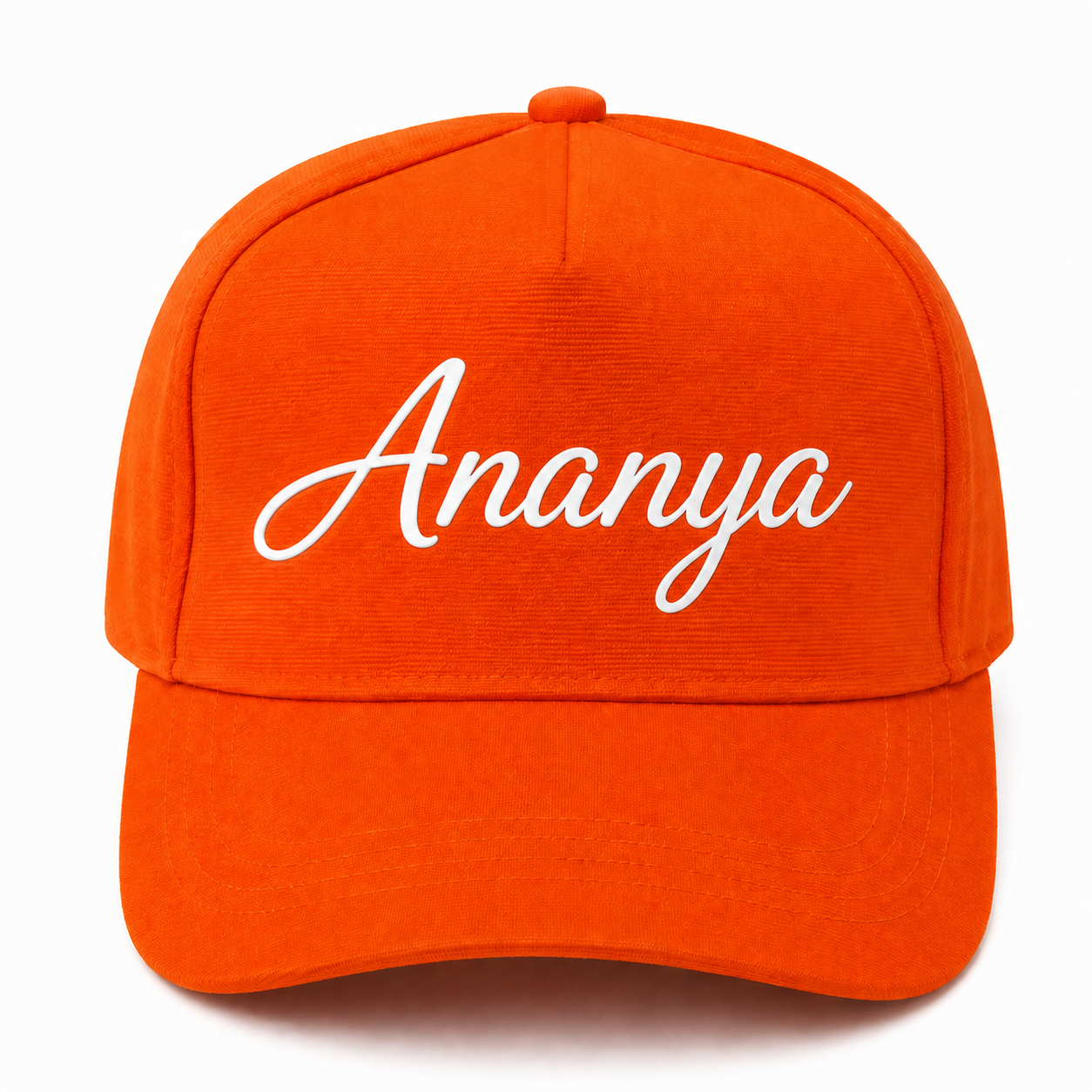 AICA Personalised Name Flex Cap for Men & Women �  Free Size | Gifts for Men & Women (Orange)