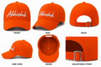 AICA Personalised Name Flex Cap for Men & Women �  Free Size | Gifts for Men & Women (Orange)