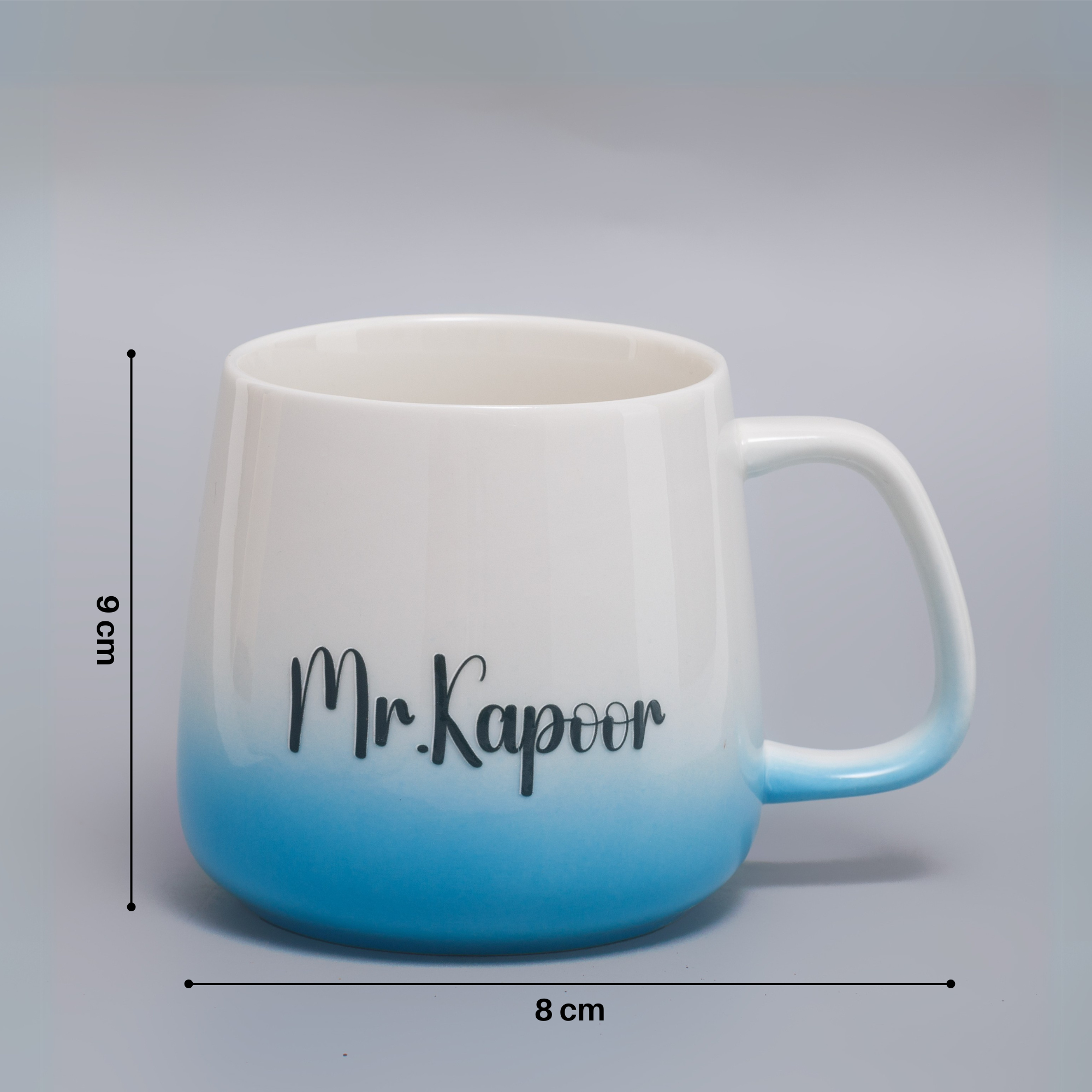 AICA Personalized Mr Mrs Couple Coffee Mugs Set 350ml |Customized Gift for Valentine Wedding Birthday Anniversary Gift for Husband Wife Girlfriend Boyfriend Groom Bride (Blue & Pink)