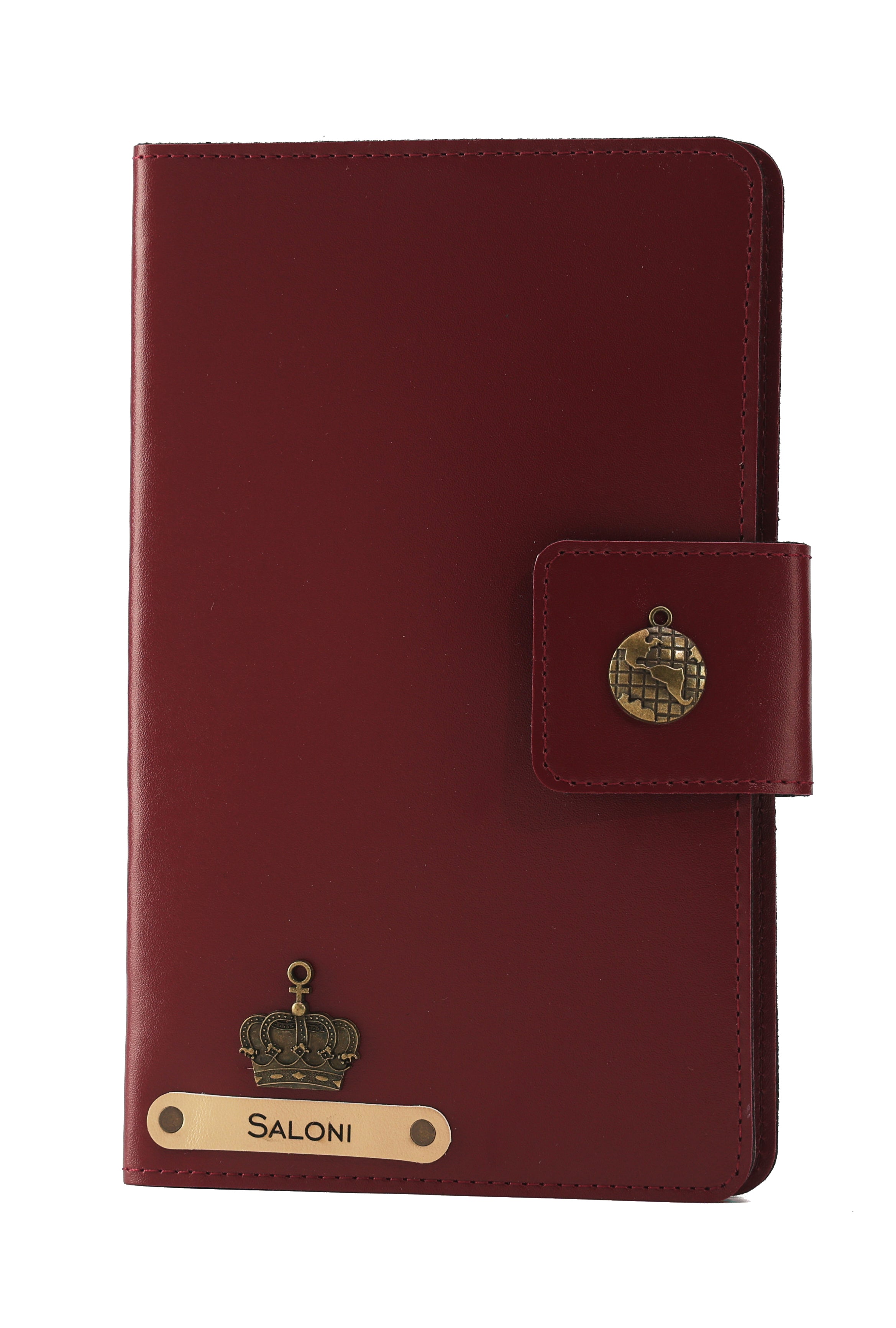 Personalized Family Passport Cover - Wine