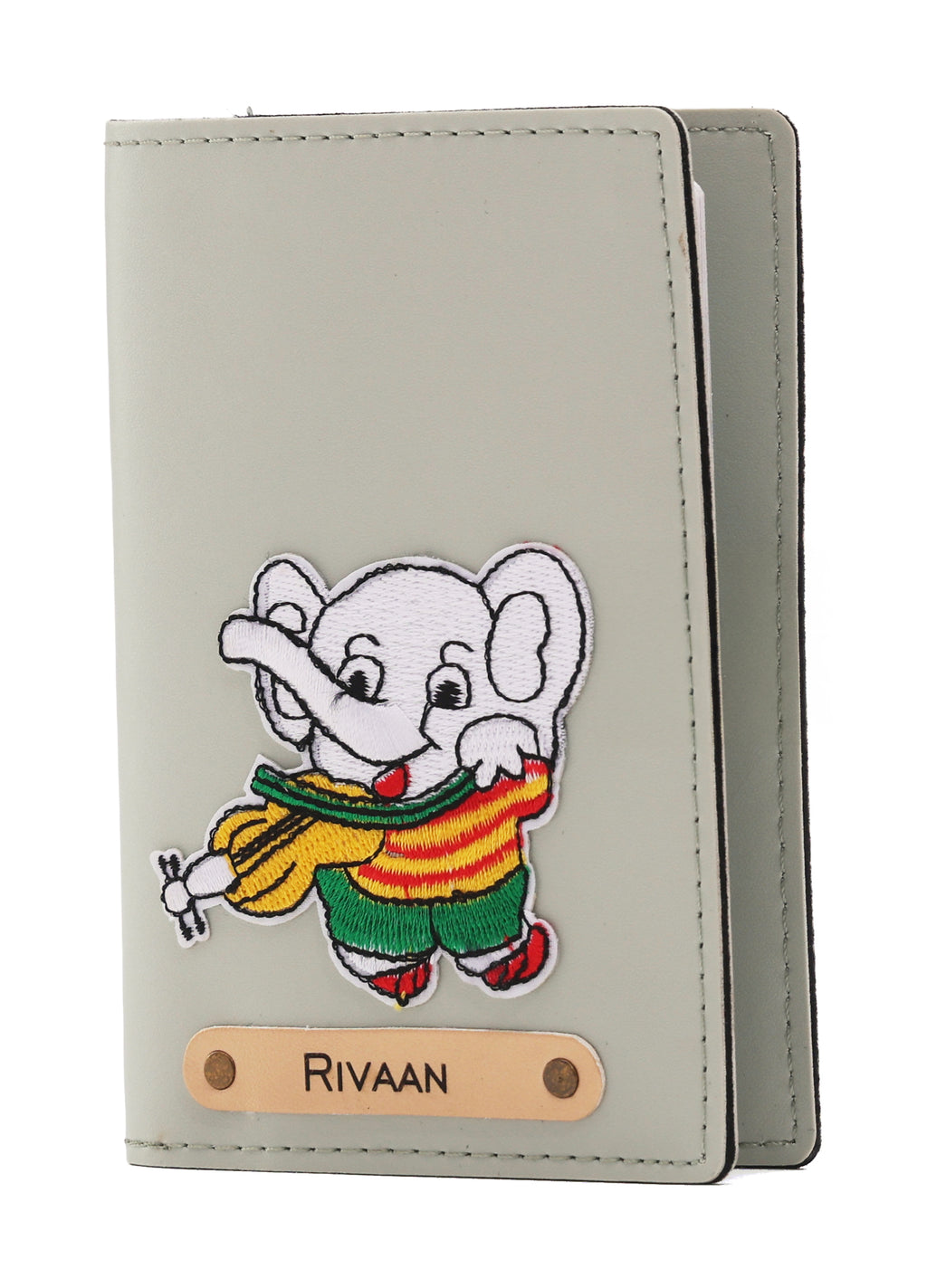 Personalized Patch Passport Cover - Mintgreen