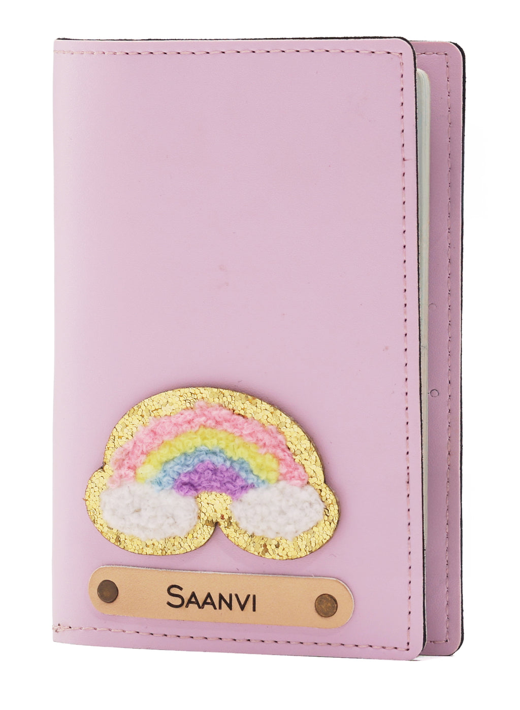 Personalized Patch Passport Cover - Purple