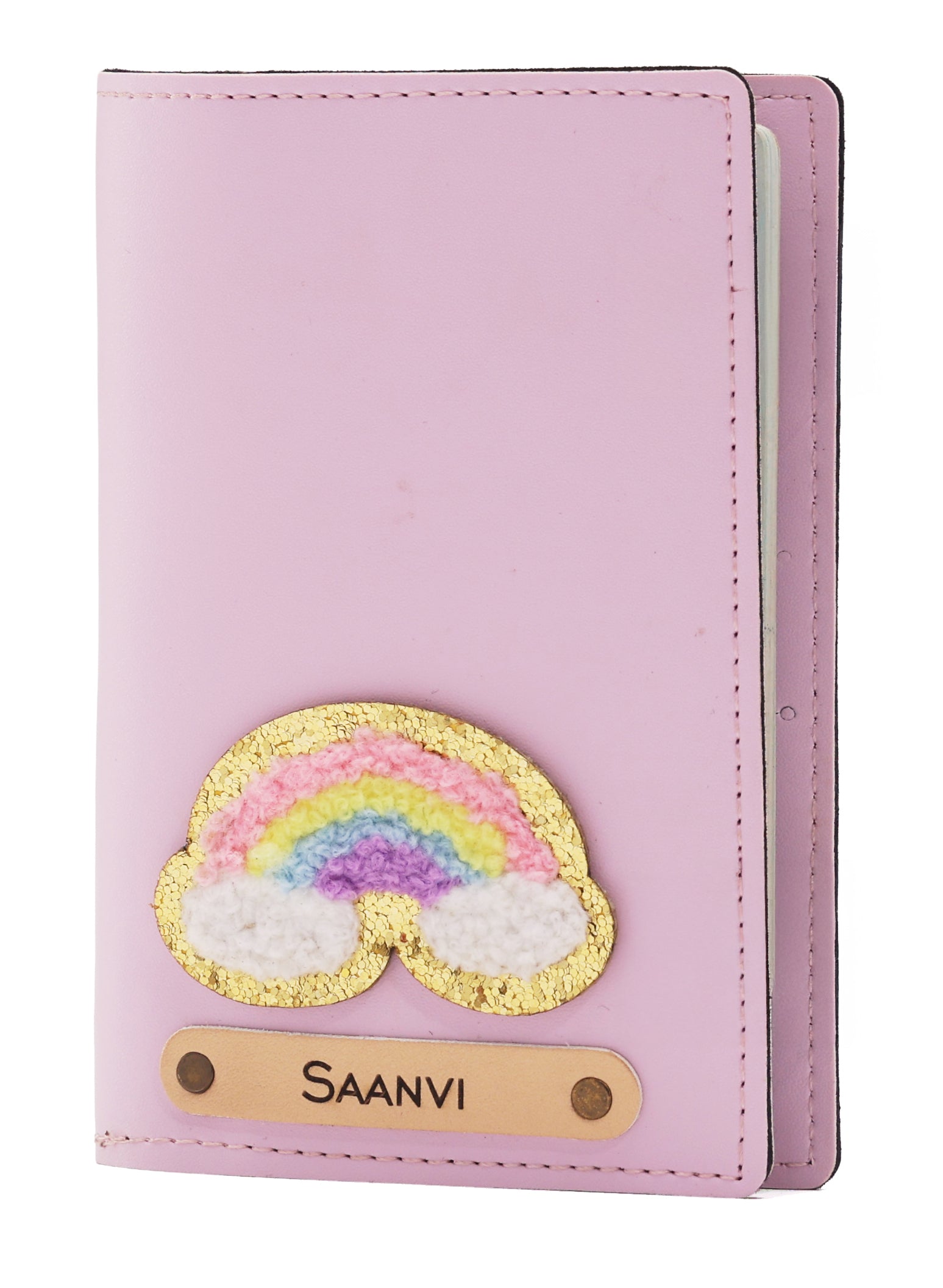 Personalized Patch Passport Cover - Purple