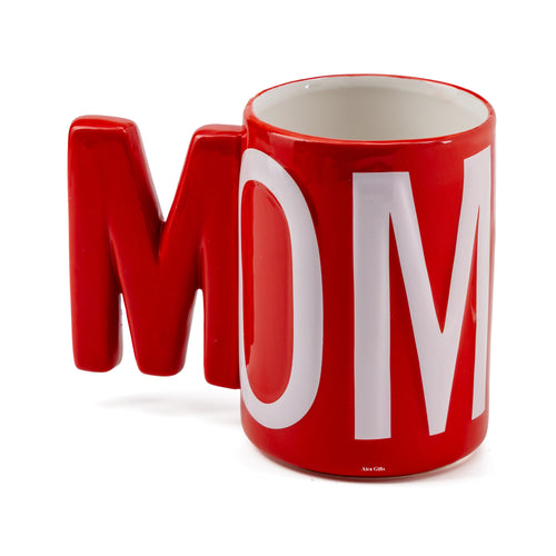 AICA Mom Ceramic Coffee Mug (Red) 500ml