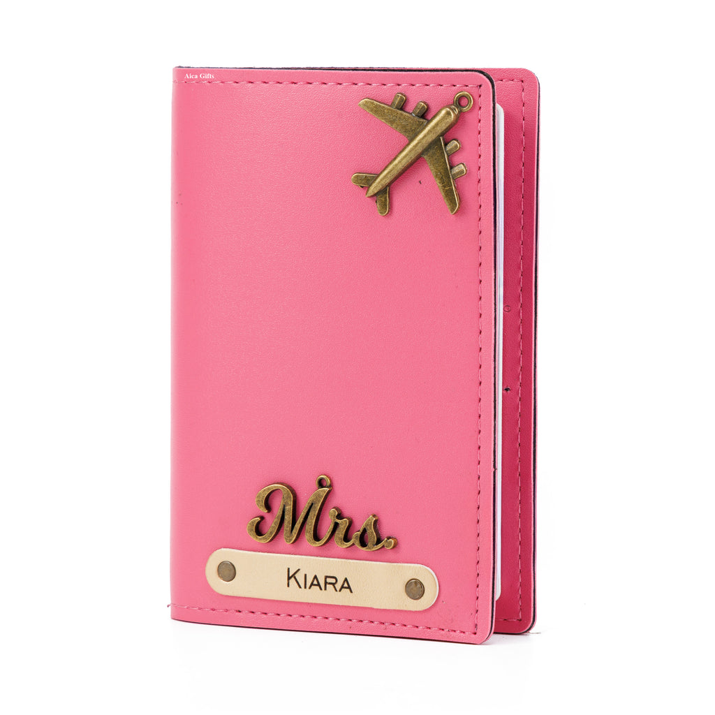 Personalised Name Passport Cover (DarkPink)