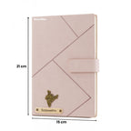 Personalized Name Self Design Leather Diary A5-160 Pages - Light Pink