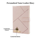 Personalized Name Self Design Leather Diary A5-160 Pages - Light Pink