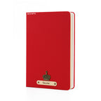 Personalized Name Leather Diary -A5 Size, 180 Ruled Pages (Red)