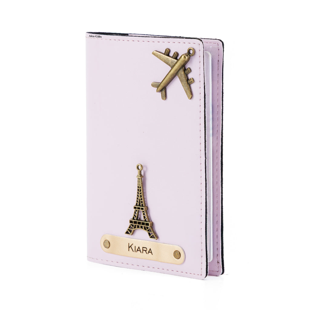 Personalised Name  Passport Cover Holder (Purple)