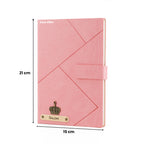 Personalized Name Self Design Leather Diary A5-160 Pages - Nude Pink