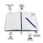 Personalized Magnetic Stick Diary & Pen Gift Set - Navy Blue