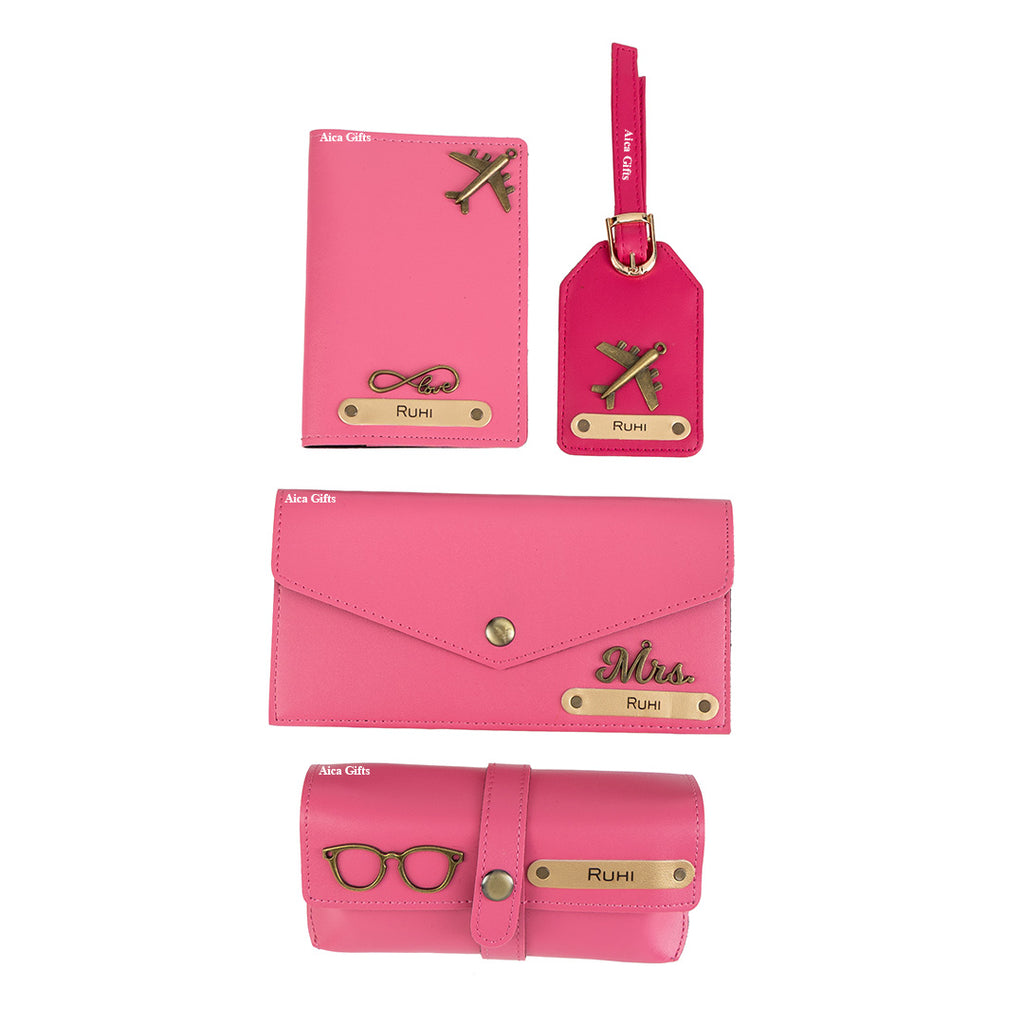 Personalised Name Womens Gift Set (Dark Pink)