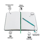 Personalized Magnetic Stick Diary & Roller Pen Gift Set- Dark Green