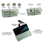 AICA Personalised Name & Charm Womens Leather Gift Set | Gifts for Women (Mintgreen)