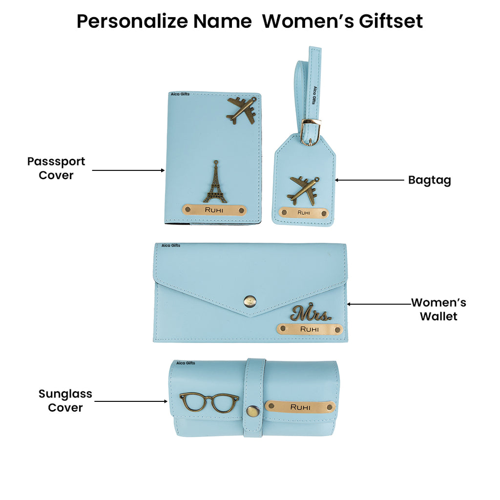 Personalised Name Womens Gift Set (Baby Blue)