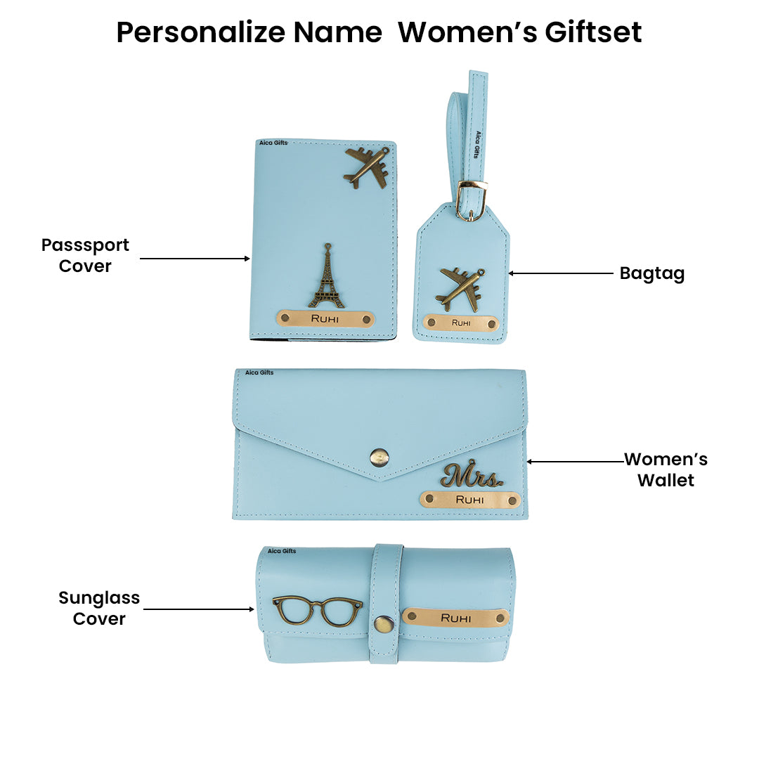 Personalised Name Womens Gift Set (Baby Blue)
