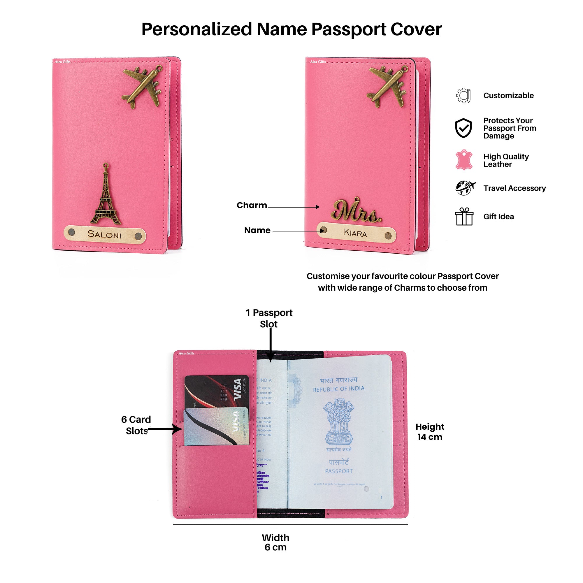 Personalised Name Womens Gift Set (Dark Pink)