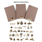 Personalized Name Leather Diary -A5 Size, 180 Ruled Pages (Light Brown)