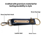 AICA Personalized Name, Color & Charm Leather Keychain – Pack of 3