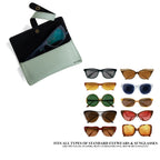 AICA Personalised Name & Charm Leather Sunglass Case Cover for Men & Women (Mintgreen)