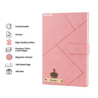 Personalized Name Self Design Leather Diary A5-160 Pages - Nude Pink