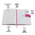 Personalized Name Self Design Leather Diary A5-160 Pages - Dark Pink