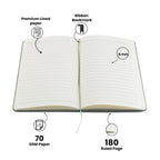 Personalized Name Leathe Diary -A5 Size, 180 Ruled Pages (Olive Green)