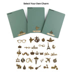Personalized Name Leathe Diary -A5 Size, 180 Ruled Pages (Olive Green)