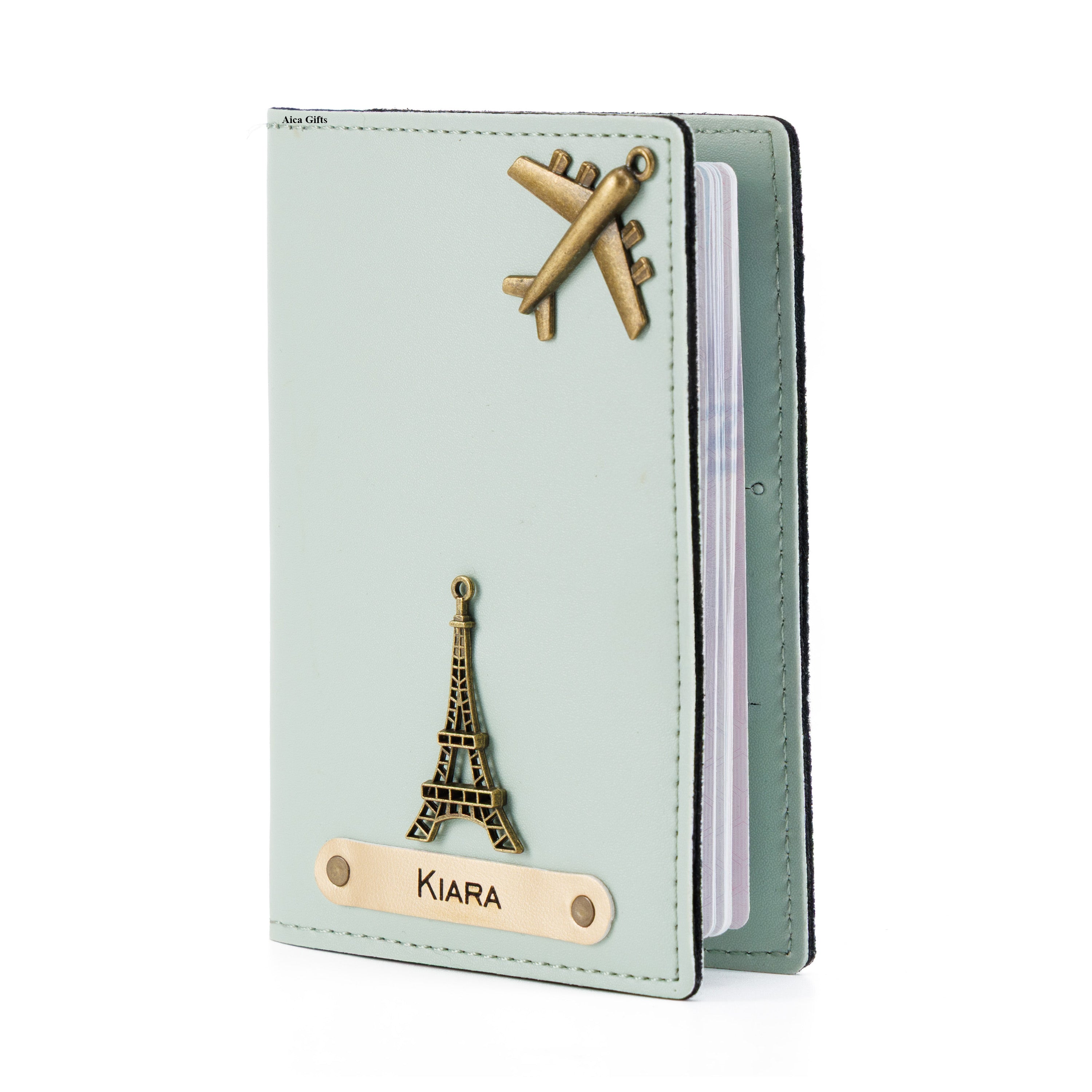 Personalised Name Passport Cover (Mintgreen)