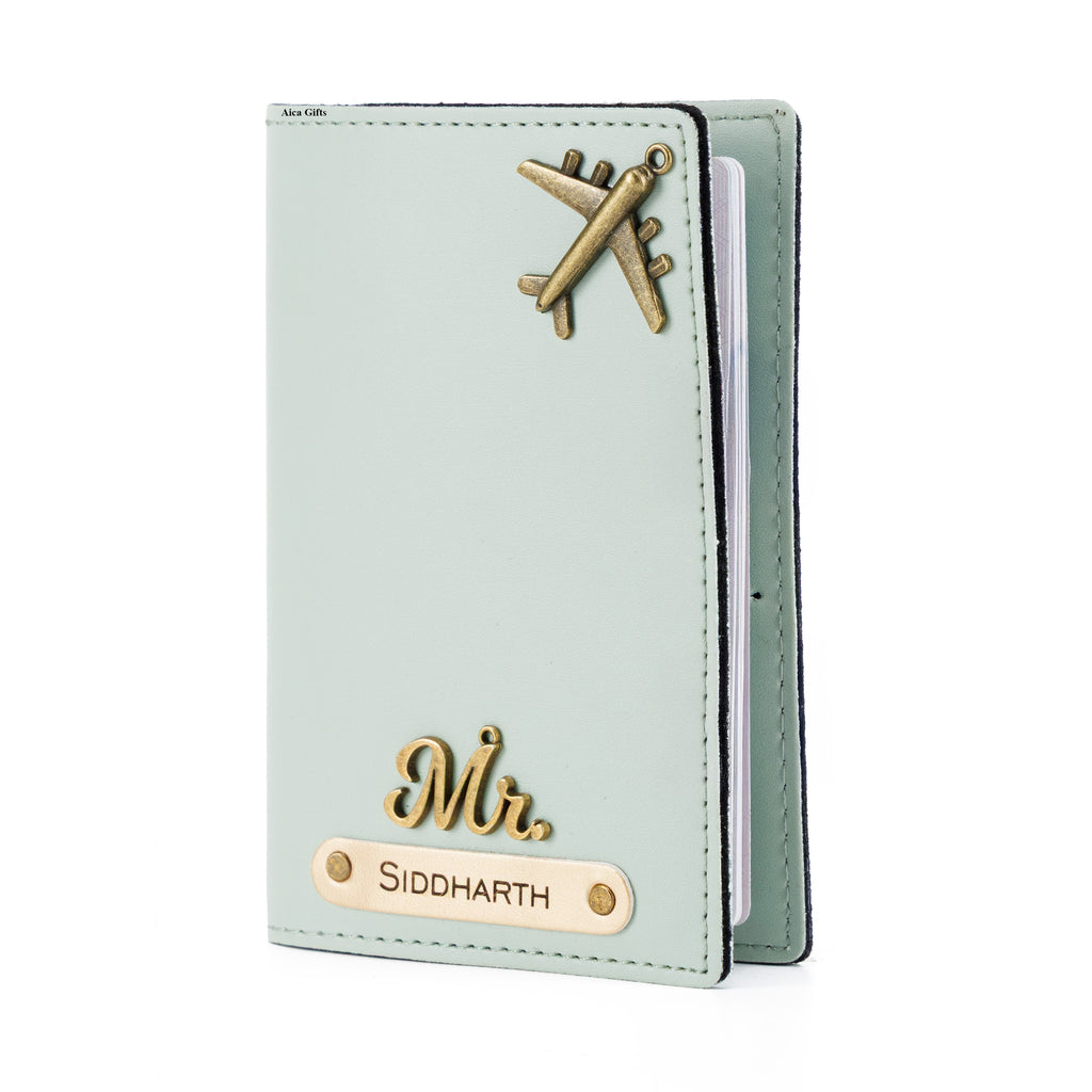 Personalised Name Passport Cover (Mintgreen)