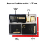 Aica Personalized Name & Charm Leather Men's Combo (Black)