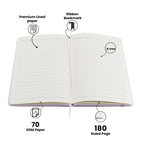 AICA Personalized Purple Leather Diary & Metal Pen Combo for Men & Women (Purple)