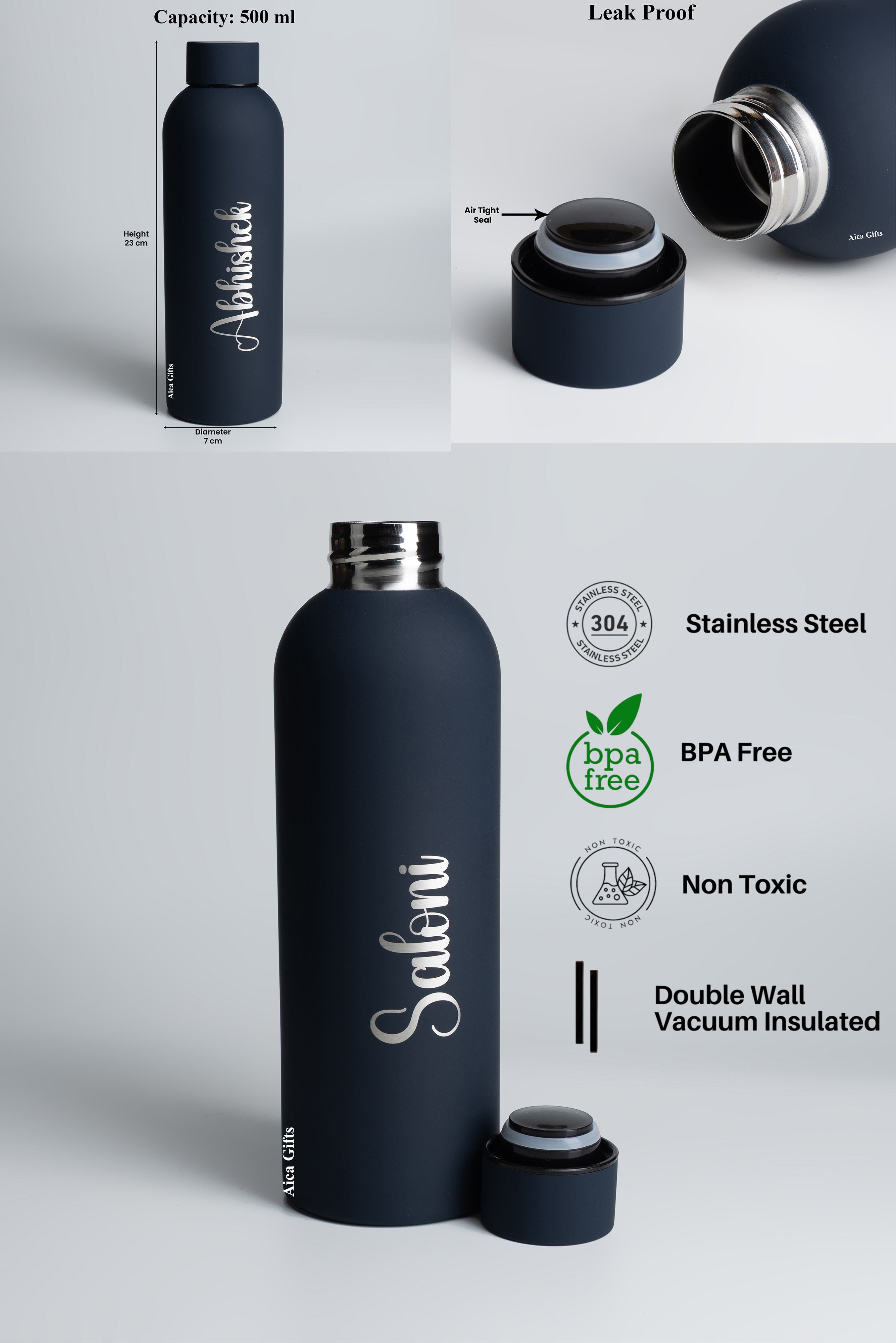 Personalized Bottle - NavyBlue