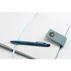 AICA Personalized Name & Charm Leather Magnetic Diary & Pen Combo (Light Blue)