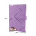 Personalized Name Self Design Leather Diary A5-160 Pages - Purple