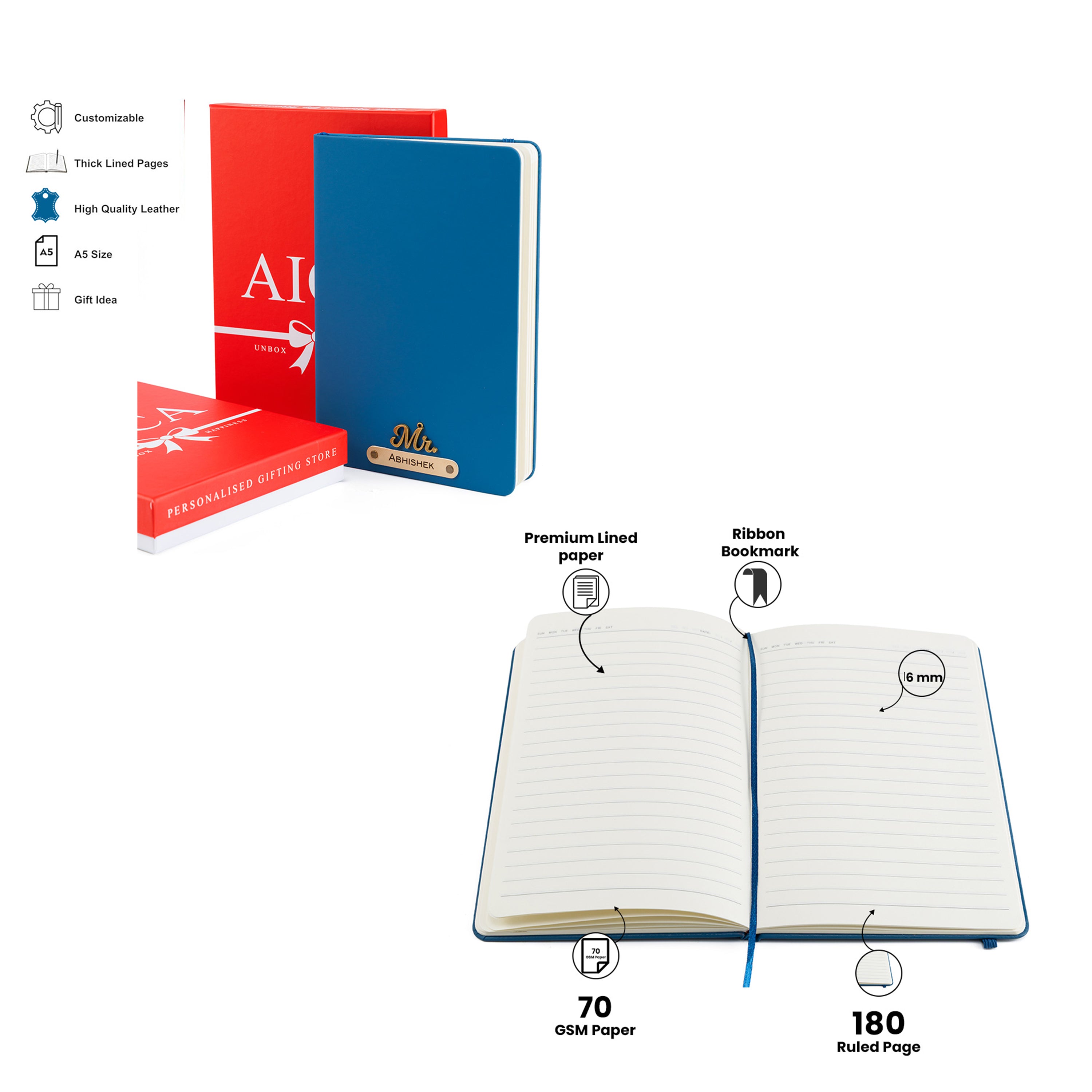 Personalized Diary Pen & Bottle – 3pcsGift Set All
