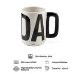 AICA Dad Ceramic Coffee Mug (White) 500ml