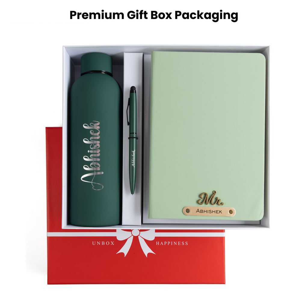 Personalized Diary Pen & Bottle – 3pcsGift Set All