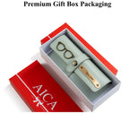 AICA Personalised Name & Charm Leather Sunglass Case Cover for Men & Women (Mintgreen)